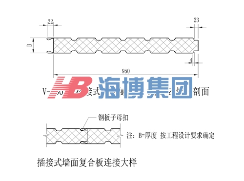 黑龙江V-950插接式墙面复合板（聚苯乙烯）